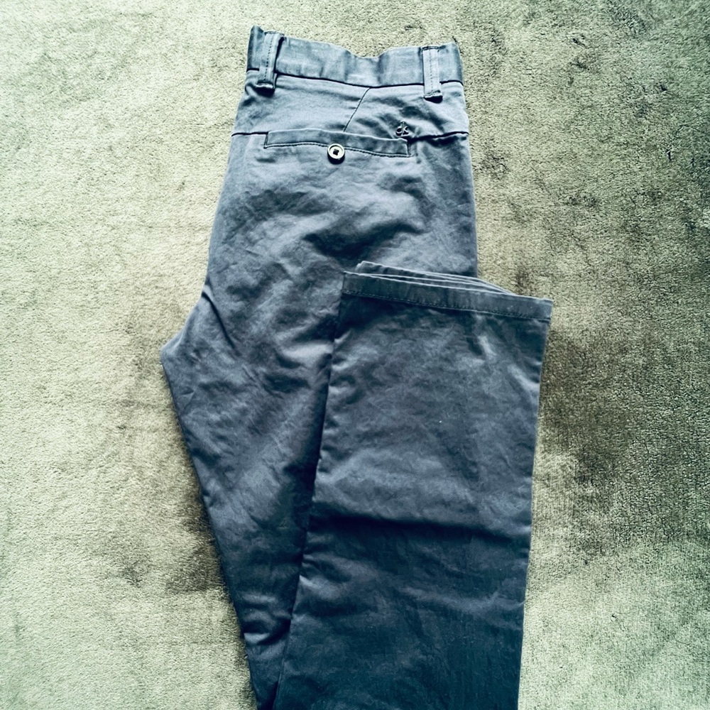 Calvin Klein mens deep rich blue trousers in a straight fit.